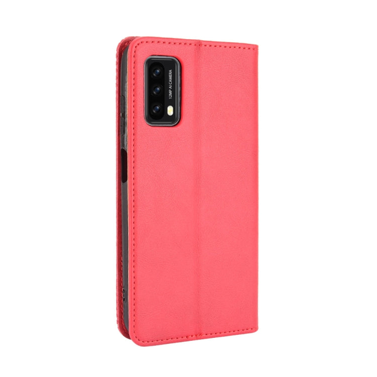 For Blackview A90 Magnetic Buckle Retro Crazy Horse Texture Horizontal Flip Leather Case with Holder & Card Slots & Photo Frame(Red) - More Brand by PMC Jewellery | Online Shopping South Africa | PMC Jewellery