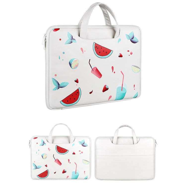 ST01KT Lightweight PU Printed Laptop Bag, Size:14.1-15.4 inch(Watermelon) - 13.3 inch by PMC Jewellery | Online Shopping South Africa | PMC Jewellery | Buy Now Pay Later Mobicred