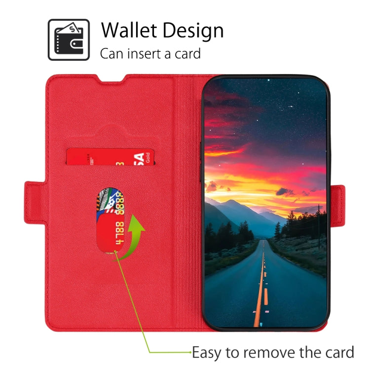 For Doogee X96 Pro Ultra-thin Voltage Side Buckle PU + TPU Horizontal Flip Leather Case with Holder & Card Slot(Red) - More Brand by PMC Jewellery | Online Shopping South Africa | PMC Jewellery | Buy Now Pay Later Mobicred