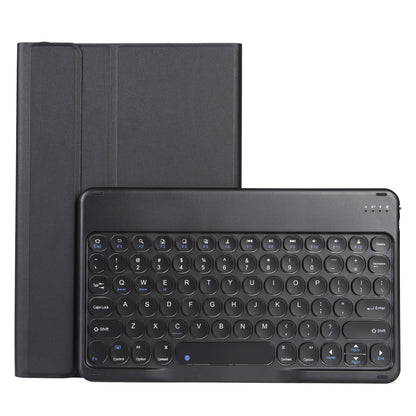 For Lenovo Pad Pro 11.5 inch 2021 TB-J716F / Tab P11 Pro 11.5 inch TB-J706F YAM13 Lambskin Texture Detachable Round Keycap Bluetooth Keyboard Leather Tablet Case with Holder(Black) - Lenovo Keyboard by PMC Jewellery | Online Shopping South Africa | PMC Jewellery