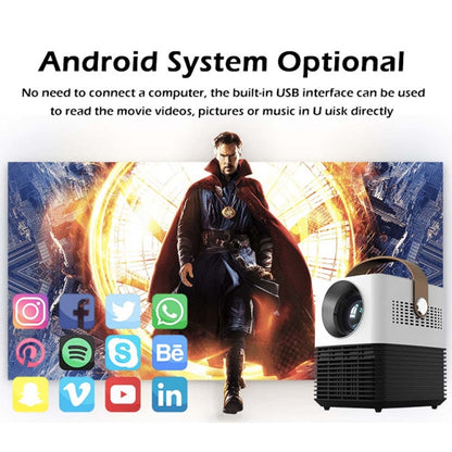 WEJOY L7 854x480P 100 ANSI Lumens Portable Home Theater LED HD Digital Projector with Battery, Android 6.0, 1G+8G, UK Plug - LED Projector by WEJOY | Online Shopping South Africa | PMC Jewellery | Buy Now Pay Later Mobicred