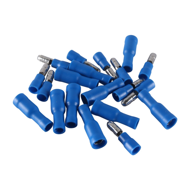 A6196 100 PCS Blue AWG16~14 Car Cable Connection Cold Press Terminal Male & Female Connector - Booster Cable & Clip by PMC Jewellery | Online Shopping South Africa | PMC Jewellery | Buy Now Pay Later Mobicred