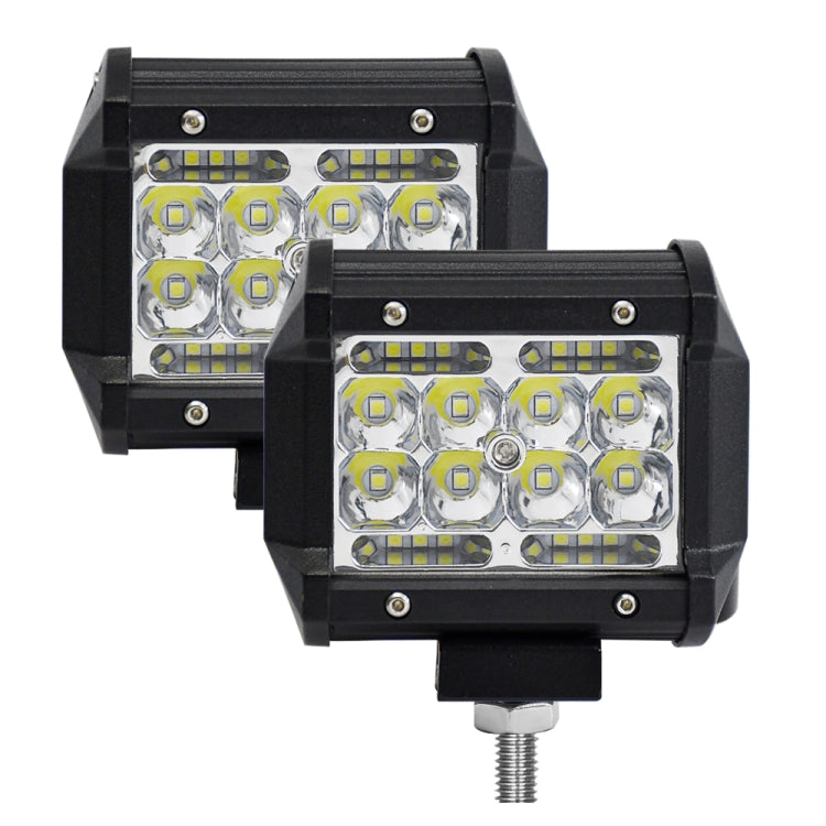 1 Pair D0060 E7 DC9-30V 6000K 6000LM 4 Inch 4 Rows Mixed Light Car Off-road Vehicle Working Light - Work Lights by PMC Jewellery | Online Shopping South Africa | PMC Jewellery | Buy Now Pay Later Mobicred