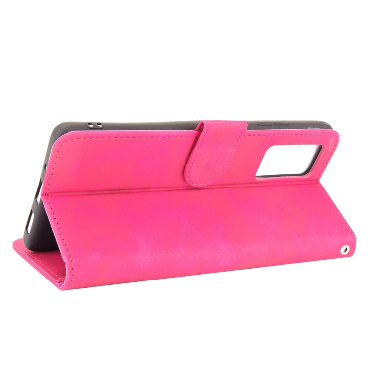 For Blackview A100 Solid Color Skin Feel Magnetic Buckle Horizontal Flip Calf Texture PU Leather Case with Holder & Card Slots & Wallet(Rose Red) - More Brand by PMC Jewellery | Online Shopping South Africa | PMC Jewellery | Buy Now Pay Later Mobicred