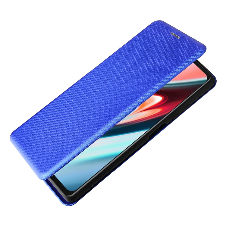 For Blackview A100 Carbon Fiber Texture Horizontal Flip TPU + PC + PU Leather Case with Card Slot(Blue) - More Brand by PMC Jewellery | Online Shopping South Africa | PMC Jewellery | Buy Now Pay Later Mobicred