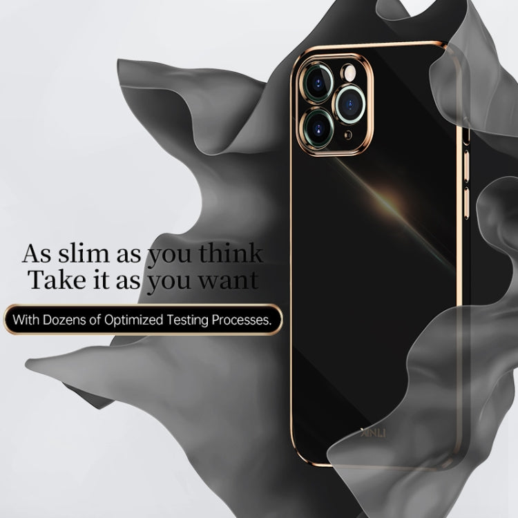 For iPhone 11 Pro XINLI Straight 6D Plating Gold Edge TPU Shockproof Case (Cherry Purple) - iPhone 11 Pro Cases by XINLI | Online Shopping South Africa | PMC Jewellery