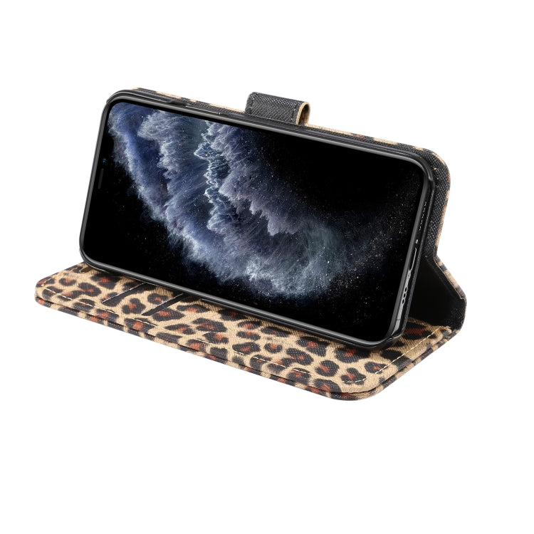 For iPhone 13 Leopard Pattern Horizontal Flip PC + PU Leather Case with Holder & Card Slots & Wallet(Yellow) - iPhone 13 Cases by PMC TechLife | Online Shopping South Africa | PMC TechLife