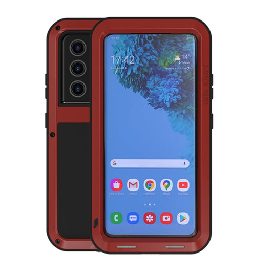 For Samsung Galaxy S21 Ultra 5G LOVE MEI Metal Shockproof Waterproof Dustproof Protective Case without Glass(Red) - Galaxy S21 Ultra 5G Cases by LOVE MEI | Online Shopping South Africa | PMC Jewellery