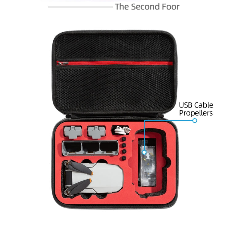 For DJI Mini SE Shockproof Carrying Hard Case Storage Bag, Size: 21.5 x 29.5 x 10cm(Grey + Red Liner) - Backpacks & Bags by PMC Jewellery | Online Shopping South Africa | PMC Jewellery | Buy Now Pay Later Mobicred