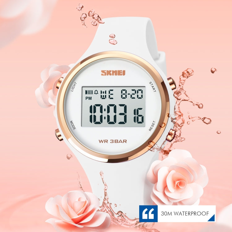 SKMEI 1720 Round Dial LED Digital Display Luminous Silicone Strap Electronic Watch(Black) - free shipping - PMC TechLife - Order now!