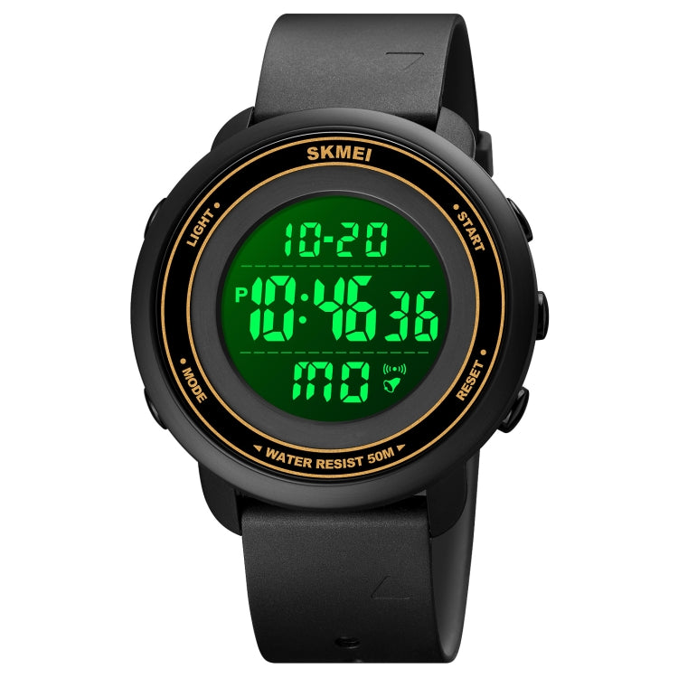 SKMEI 1736 Triplicate Round Dial Timing LED Digital Display Luminous Electronic Watch(Gold and Black) - free shipping - PMC TechLife - Order now!