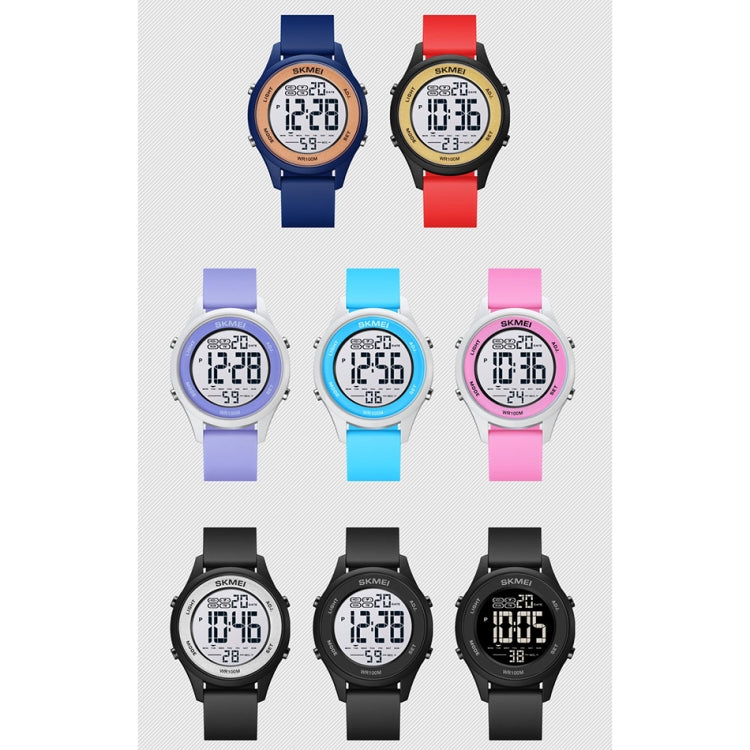 SKMEI 1758 Multifunctional LED Digital Display Luminous Silicone Strap Electronic Watch(Dark Blue) - free shipping - PMC TechLife - Order now!