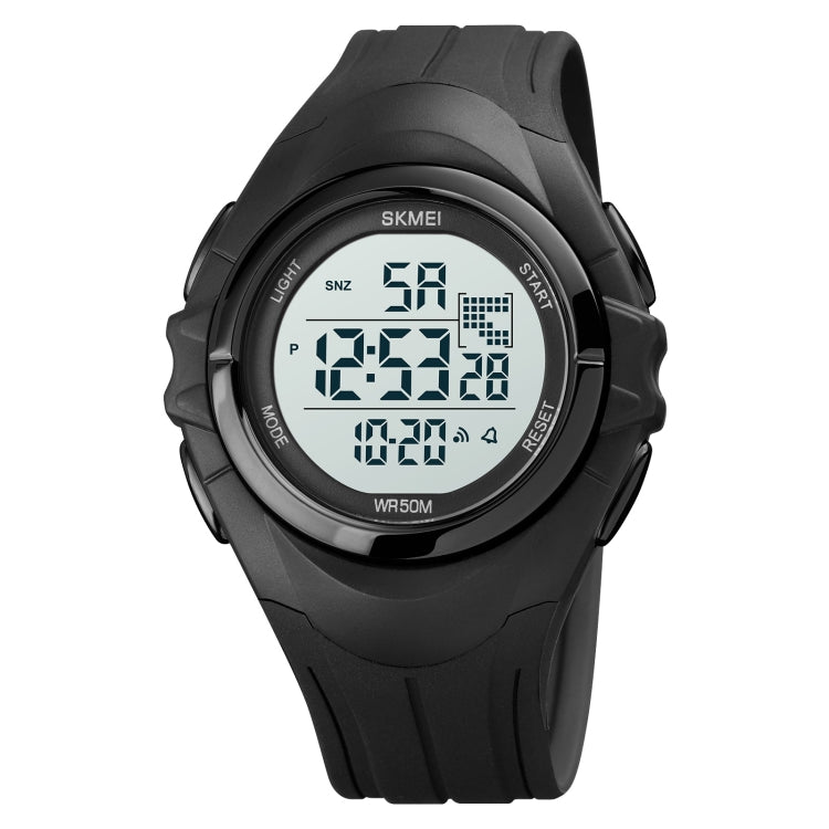 SKMEI 1790 Triplicate Round LED Dual Time Digital Display Luminous Electronic Watch for Men(Black White) - free shipping - PMC TechLife - Order now!