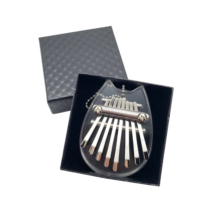 Mini 8 Tone Thumb Piano Kalimba Musical Instruments, Gift Box(Acrylic Chinchilla) - Keyboard Instruments Accessories by PMC Jewellery | Online Shopping South Africa | PMC Jewellery