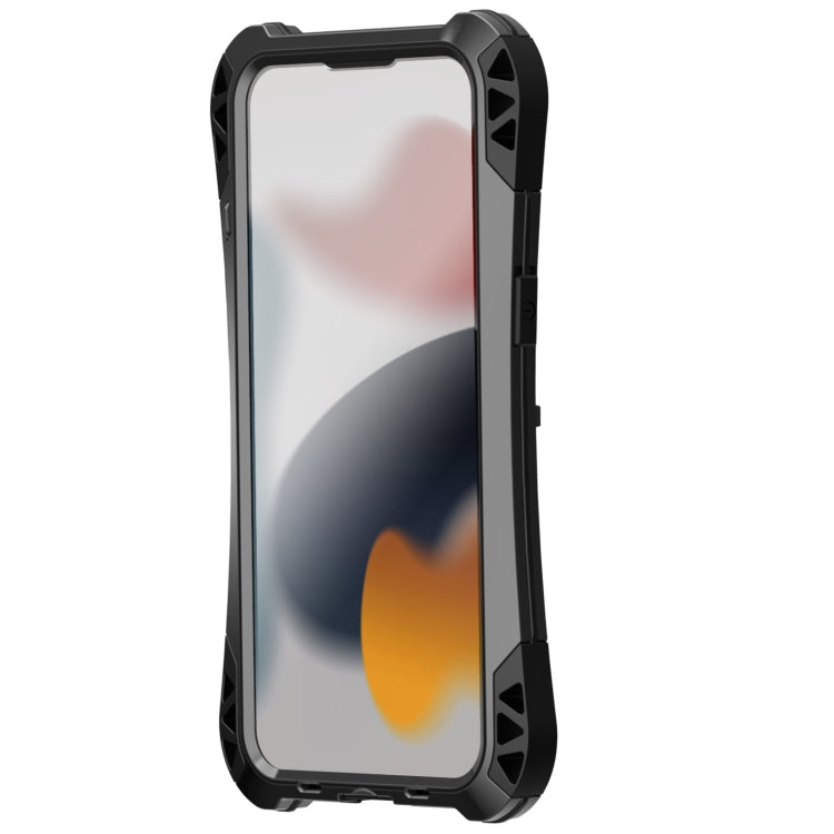 For iPhone 13 Pro R-JUST AMIRA Shockproof Dustproof Waterproof Metal Protective Case (Black) - iPhone 13 Pro Cases by R-JUST | Online Shopping South Africa | PMC Jewellery