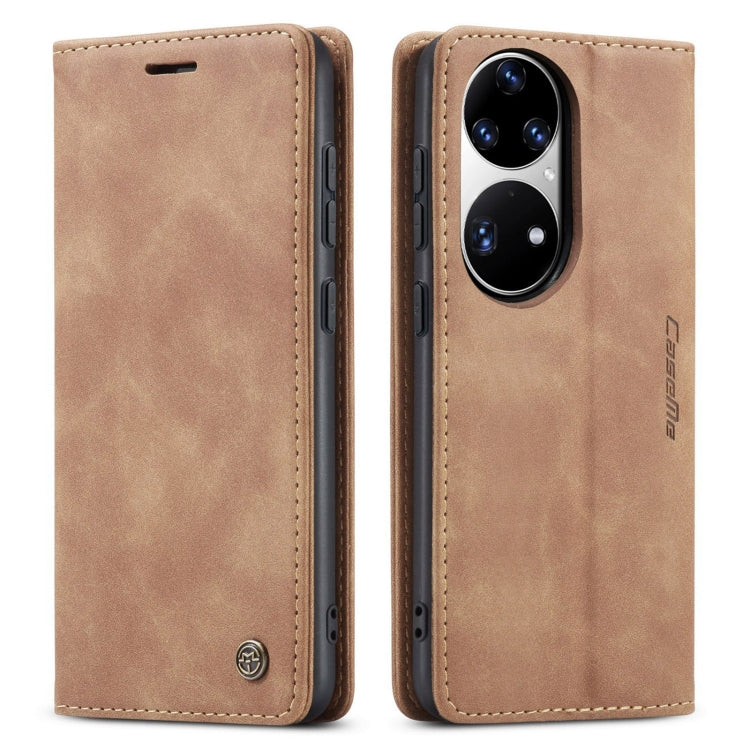 CaseMe 013 Multifunctional Horizontal Flip Leather Case with Holder & Card Slot & Wallet For Huawei P50 Pro(Brown) - Huawei Cases by CaseMe | Online Shopping South Africa | PMC Jewellery | Buy Now Pay Later Mobicred