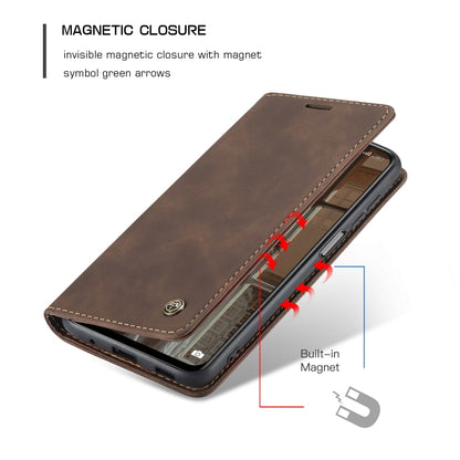 CaseMe 013 Multifunctional Horizontal Flip Leather Case with Holder & Card Slot & Wallet For Xiaomi Redmi Note 10 5G(Coffee) - Xiaomi Cases by CaseMe | Online Shopping South Africa | PMC Jewellery | Buy Now Pay Later Mobicred