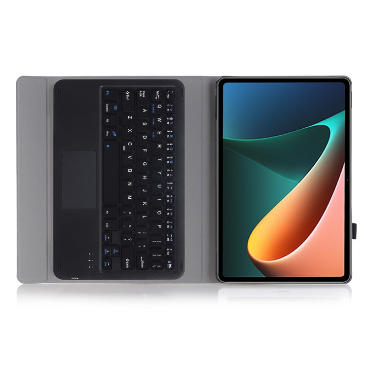 A0N5-A Ultra-thin Detachable Lambskin Texture TPU Bluetooth Keyboard Leather Tablet Case with Holder & Touchpad For Xiaomi Pad 5 / 5 Pro(Black) - Others Keyboard by PMC Jewellery | Online Shopping South Africa | PMC Jewellery