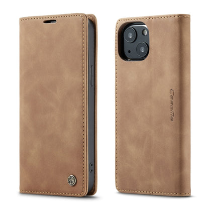 For iPhone 13 CaseMe-013 Multifunctional Retro Frosted Horizontal Flip Leather Case with Card Slot & Holder & Wallet(Brown) - iPhone 13 Cases by CaseMe | Online Shopping South Africa | PMC Jewellery | Buy Now Pay Later Mobicred