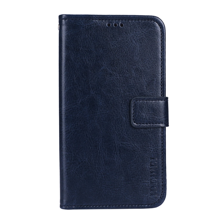 idewei Crazy Horse Texture Horizontal Flip Leather Case with Holder & Card Slots & Wallet For Doogee N40 Pro(Blue) - More Brand by idewei | Online Shopping South Africa | PMC TechLife | Buy Now Pay Later Mobicred