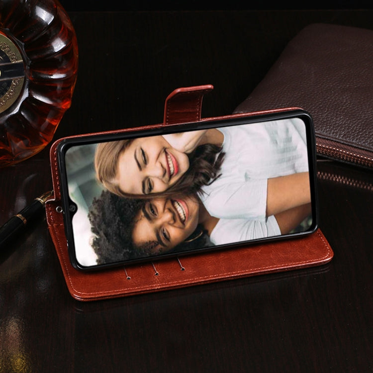 idewei Crazy Horse Texture Horizontal Flip Leather Case with Holder & Card Slots & Wallet For Doogee N40 Pro(Blue) - More Brand by idewei | Online Shopping South Africa | PMC TechLife | Buy Now Pay Later Mobicred