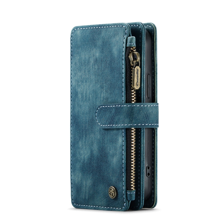 For iPhone 13 mini CaseMe-C30 PU + TPU Multifunctional Horizontal Flip Leather Case with Holder & Card Slot & Wallet & Zipper Pocket (Blue) - iPhone 13 mini Cases by CaseMe | Online Shopping South Africa | PMC Jewellery | Buy Now Pay Later Mobicred