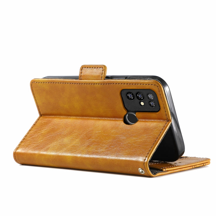 For Doogee X96 Pro CaseNeo Business Splicing Dual Magnetic Buckle Horizontal Flip PU Leather Case with Holder & Card Slots & Wallet(Khaki) - More Brand by PMC Jewellery | Online Shopping South Africa | PMC Jewellery | Buy Now Pay Later Mobicred