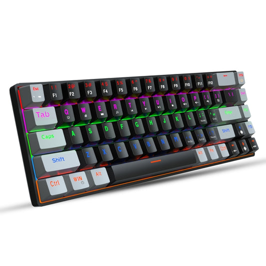 HXSJ V800 68 Keys Type-C Wired Cool Backlight Mechanical Keyboard(Blue Shaft) - Wired Keyboard by HXSJ | Online Shopping South Africa | PMC Jewellery | Buy Now Pay Later Mobicred