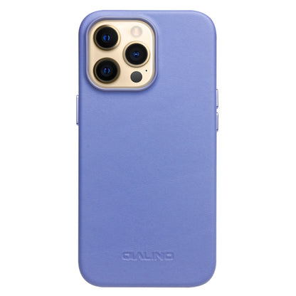 For iPhone 13 Pro QIALINO Nappa Cowhide MagSafe Magnetic Protective Case (Blue) - iPhone 13 Pro Cases by QIALINO | Online Shopping South Africa | PMC Jewellery | Buy Now Pay Later Mobicred