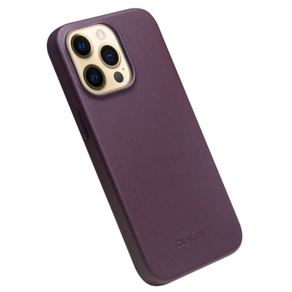 For iPhone 13 Pro Max QIALINO Nappa Cowhide MagSafe Magnetic Protective Case (Purple Crystal) - iPhone 13 Pro Max Cases by QIALINO | Online Shopping South Africa | PMC Jewellery | Buy Now Pay Later Mobicred