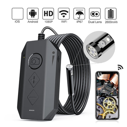 Y17 5MP 7.9mm Dual-lens HD Autofocus WiFi Industrial Digital Endoscope Zoomable Snake Camera, Cable Length:10m Hard Cable(Black) -  by PMC Jewellery | Online Shopping South Africa | PMC Jewellery | Buy Now Pay Later Mobicred