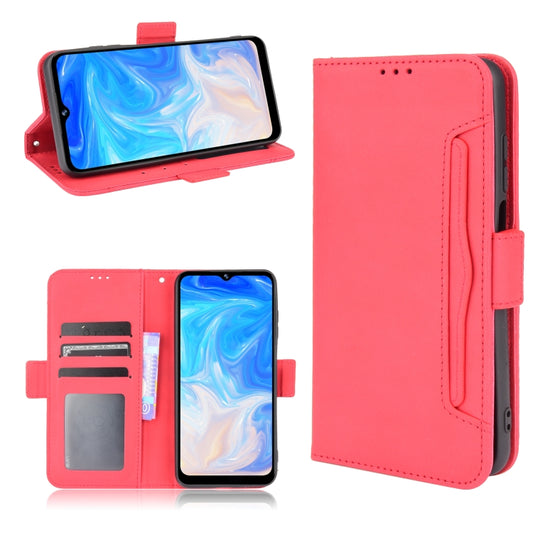 For Doogee N40 Pro Skin Feel Calf Pattern Horizontal Flip Leather Case with Holder & Card Slots & Photo Frame(Red) - More Brand by PMC Jewellery | Online Shopping South Africa | PMC Jewellery | Buy Now Pay Later Mobicred