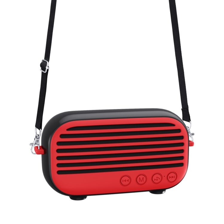 New Rixing NR-3000M Bluetooth 5.0 Portable Karaoke Wireless Bluetooth Speaker with Microphone & Shoulder Strap(Red) - Desktop Speaker by NewRixing | Online Shopping South Africa | PMC Jewellery | Buy Now Pay Later Mobicred