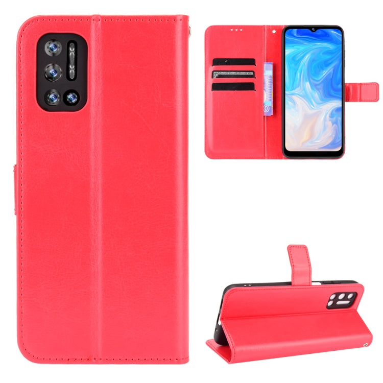 For Doogee N40 Pro Crazy Horse Texture Horizontal Flip Leather Case with Holder & Card Slots & Lanyard(Red) - More Brand by PMC Jewellery | Online Shopping South Africa | PMC Jewellery | Buy Now Pay Later Mobicred