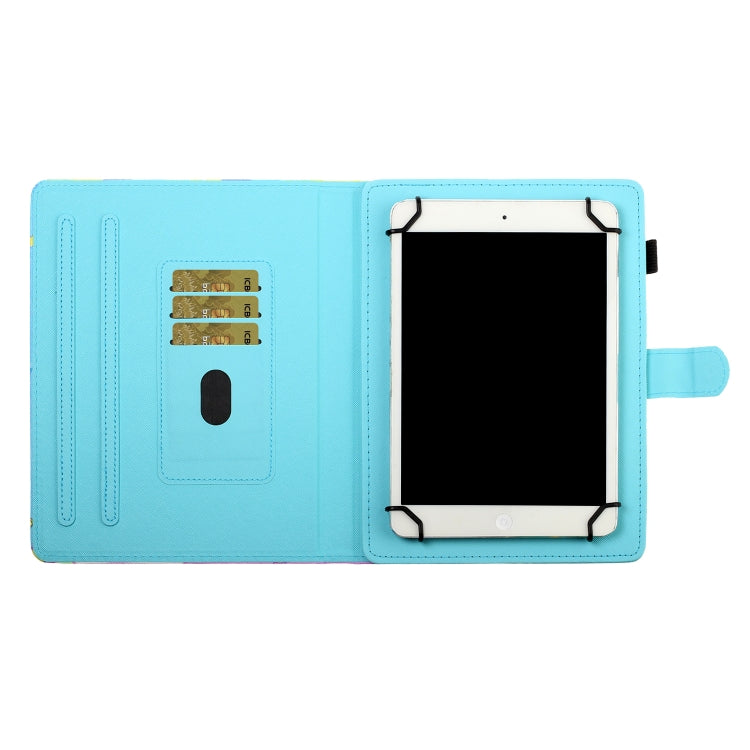 10 inch Universal Colored Drawing Horizontal Flip PU Leather Case with Holder & Card Slot(Rainbow Owl) - 10 - 11 inch by PMC TechLife | Online Shopping South Africa | PMC TechLife | Buy Now Pay Later Mobicred