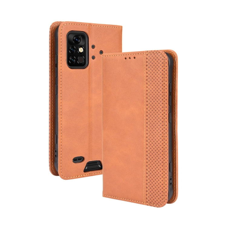 For UMIDIGI Bison Pro Magnetic Buckle Retro Pattern Horizontal Flip Leather Case with Holder & Card Slot & Wallet(Brown) - More Brand by PMC Jewellery | Online Shopping South Africa | PMC Jewellery