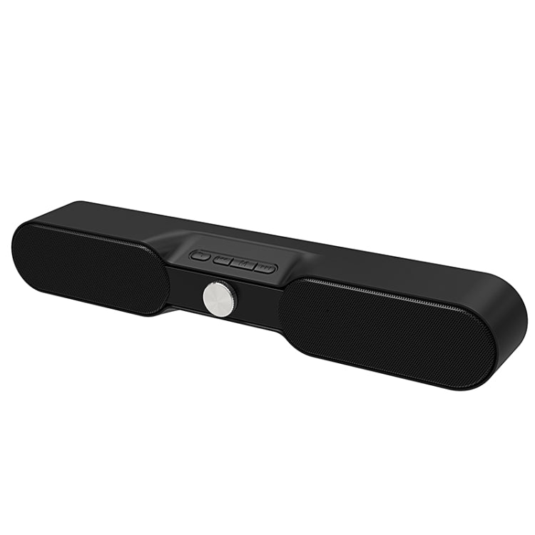 NewRixing NR-4017 TWS Pure Color Soundbar Bluetooth Speaker with Knob(Black) - Desktop Speaker by NewRixing | Online Shopping South Africa | PMC Jewellery | Buy Now Pay Later Mobicred