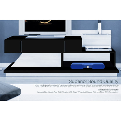 NewRixing NR-4017 TWS Pure Color Soundbar Bluetooth Speaker with Knob(Black) - Desktop Speaker by NewRixing | Online Shopping South Africa | PMC Jewellery | Buy Now Pay Later Mobicred