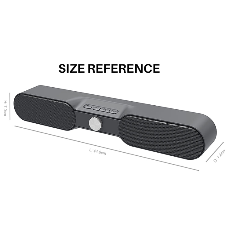 NewRixing NR-4017A TWS Graffiti Soundbar Bluetooth Speaker with Knob(Music Melody) - Desktop Speaker by NewRixing | Online Shopping South Africa | PMC Jewellery | Buy Now Pay Later Mobicred