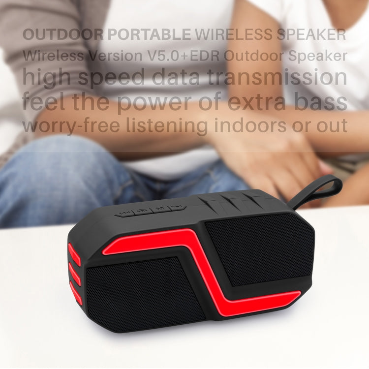 NewRixing NR-5019 Outdoor Portable Bluetooth Speaker, Support Hands-free Call / TF Card / FM / U Disk(Black) - Desktop Speaker by NewRixing | Online Shopping South Africa | PMC Jewellery | Buy Now Pay Later Mobicred