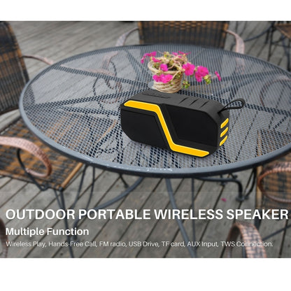 NewRixing NR-5019 Outdoor Portable Bluetooth Speaker, Support Hands-free Call / TF Card / FM / U Disk(Yellow) - Desktop Speaker by NewRixing | Online Shopping South Africa | PMC Jewellery | Buy Now Pay Later Mobicred