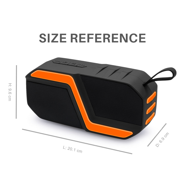 NewRixing NR-5019 Outdoor Portable Bluetooth Speaker, Support Hands-free Call / TF Card / FM / U Disk(Orange) - Desktop Speaker by NewRixing | Online Shopping South Africa | PMC Jewellery | Buy Now Pay Later Mobicred