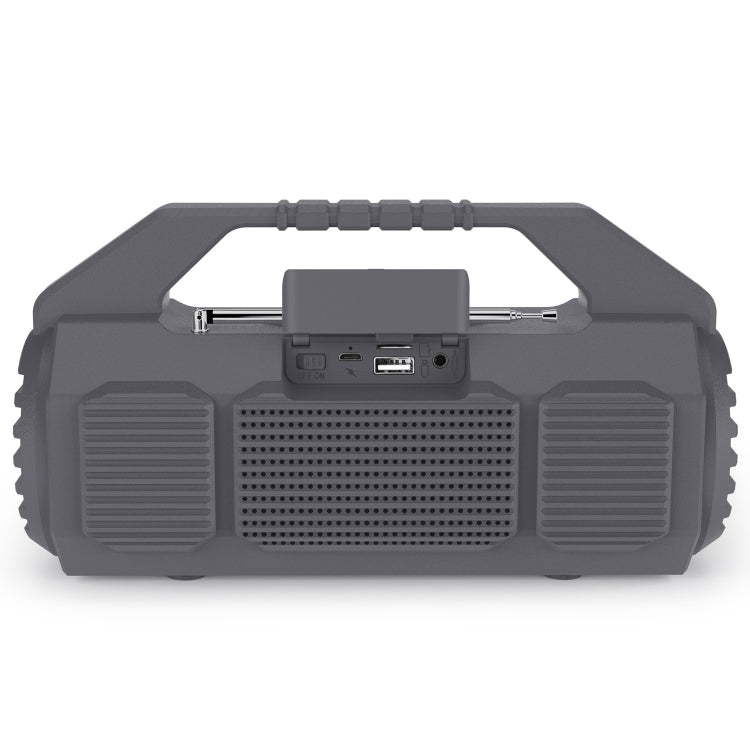 NewRixing NR-4025FM Outdoor Splash-proof Water Portable Bluetooth Speaker, Support Hands-free Call / TF Card / FM / U Disk(Grey) - Desktop Speaker by NewRixing | Online Shopping South Africa | PMC Jewellery | Buy Now Pay Later Mobicred