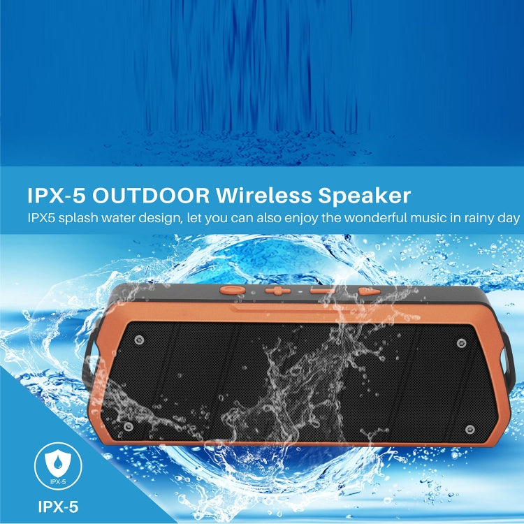 NewRixing NR-5000 IPX5 High Fidelity Bluetooth Speaker, Support Hands-free Call / TF Card / FM / U Disk(Gold) - Desktop Speaker by NewRixing | Online Shopping South Africa | PMC Jewellery | Buy Now Pay Later Mobicred