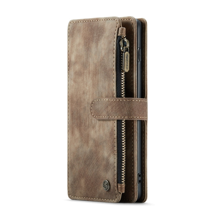 For Samsung Galaxy S10+ CaseMe-C30 PU + TPU Multifunctional Horizontal Flip Leather Case with Holder & Card Slot & Wallet & Zipper Pocket(Brown) - Galaxy Phone Cases by CaseMe | Online Shopping South Africa | PMC Jewellery | Buy Now Pay Later Mobicred