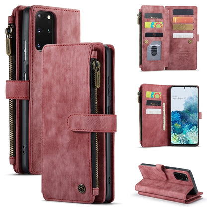 For Samsung Galaxy S20+ 5G CaseMe-C30 PU + TPU Multifunctional Horizontal Flip Leather Case with Holder & Card Slot & Wallet & Zipper Pocket(Red) - Galaxy Phone Cases by CaseMe | Online Shopping South Africa | PMC Jewellery | Buy Now Pay Later Mobicred