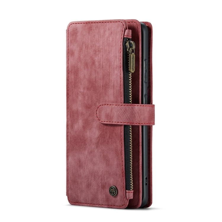 For Samsung Galaxy S21+ 5G CaseMe-C30 PU + TPU Multifunctional Horizontal Flip Leather Case with Holder & Card Slot & Wallet & Zipper Pocket(Red) - Galaxy S21+ 5G Cases by CaseMe | Online Shopping South Africa | PMC Jewellery | Buy Now Pay Later Mobicred