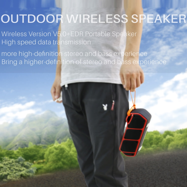 NewRixing NR-5011 Outdoor Portable Bluetooth Speakerr, Support Hands-free Call / TF Card / FM / U Disk(Red) - Desktop Speaker by NewRixing | Online Shopping South Africa | PMC Jewellery | Buy Now Pay Later Mobicred