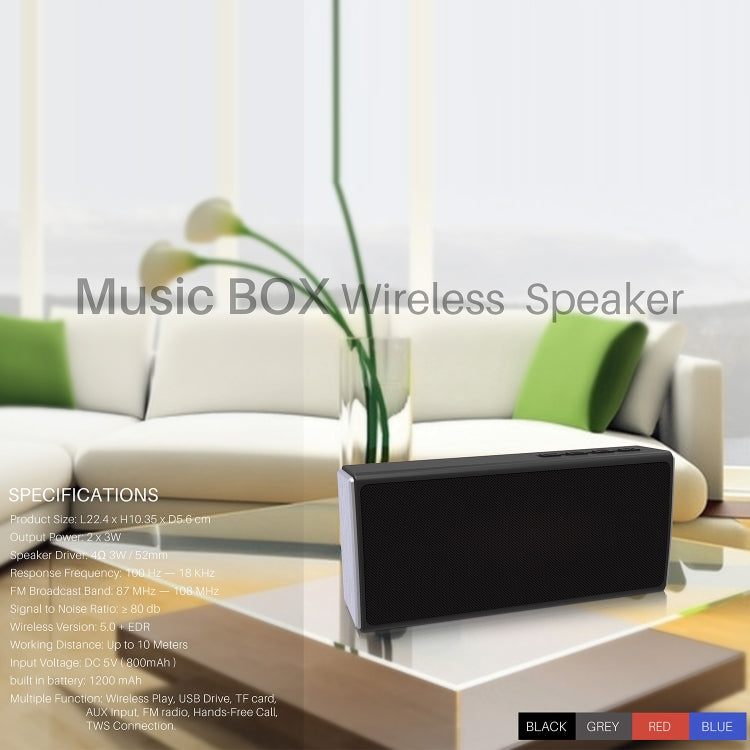 NewRixing NR-5012 Desktop Plating Bluetooth Speakerr, Support Hands-free Call / TF Card / FM / U Disk(Black) - Desktop Speaker by NewRixing | Online Shopping South Africa | PMC Jewellery | Buy Now Pay Later Mobicred