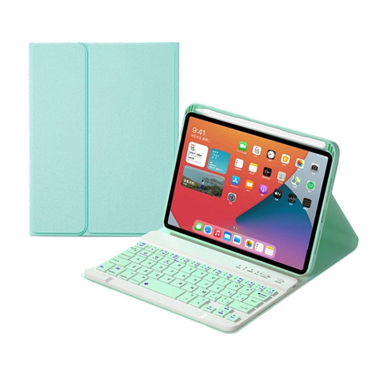 HK006 Square Keys Detachable Bluetooth Keyboard Leather Tablet Case with Holder for iPad mini 6(Mint Green) - For iPad mini by PMC Jewellery | Online Shopping South Africa | PMC Jewellery